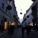 The luxurious shops in down town Milan